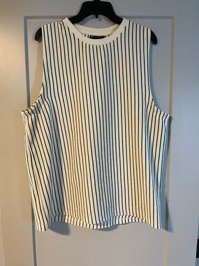 ASOS Striped Sleeveless Tank Top - White/Black